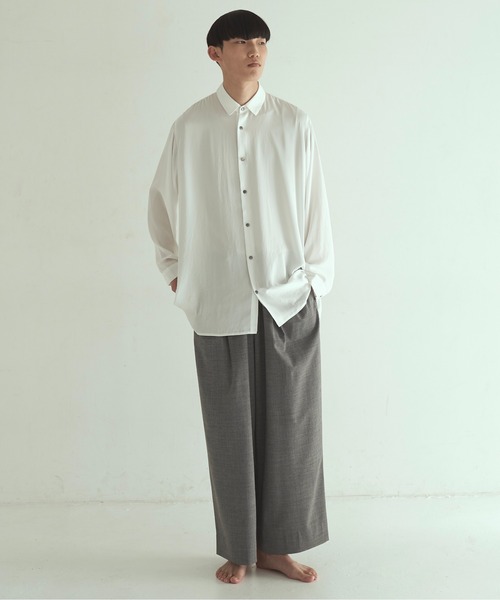 Utusiyo(ウツシヨ)の「oversized shirt 煙霞(シャツ/ブラウス・メンズ・ホワイト/ブラック・FREE)」の18枚目の写真
