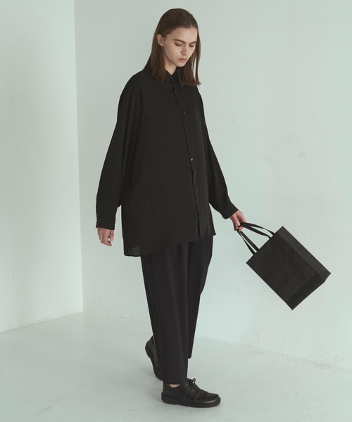Utusiyo(ウツシヨ)の「oversized shirt 煙霞(シャツ/ブラウス・メンズ・ホワイト/ブラック・FREE)」の14枚目の写真