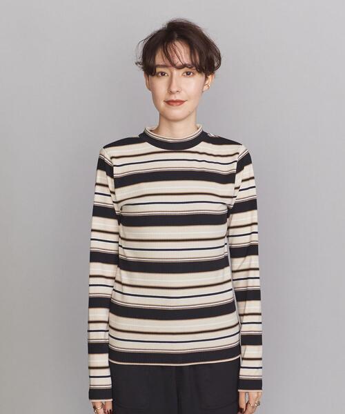 BEAUTY&YOUTH UNITED ARROWS(ビューティーアンドユースユナイテッドアローズ)の「BY マルチボーダーロングスリーブカットソー(Tシャツ/カットソー・レディース・ブラック/パープル/ブラウン・FREE)」の4枚目の写真