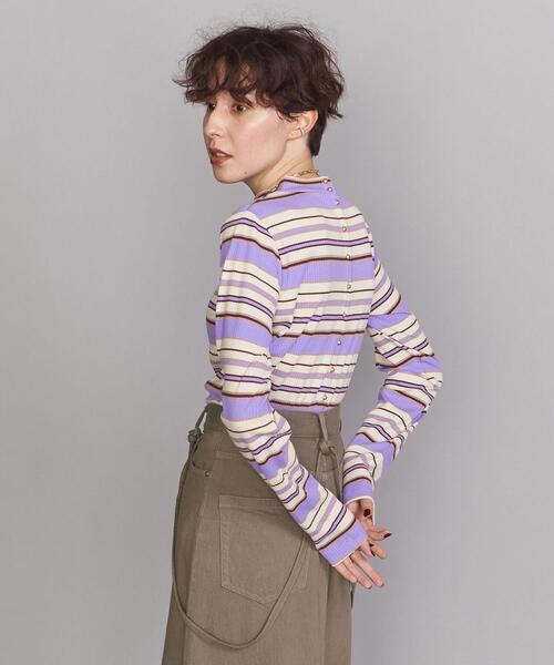 BEAUTY&YOUTH UNITED ARROWS(ビューティーアンドユースユナイテッドアローズ)の「BY マルチボーダーロングスリーブカットソー(Tシャツ/カットソー・レディース・ブラック/パープル/ブラウン・FREE)」の9枚目の写真