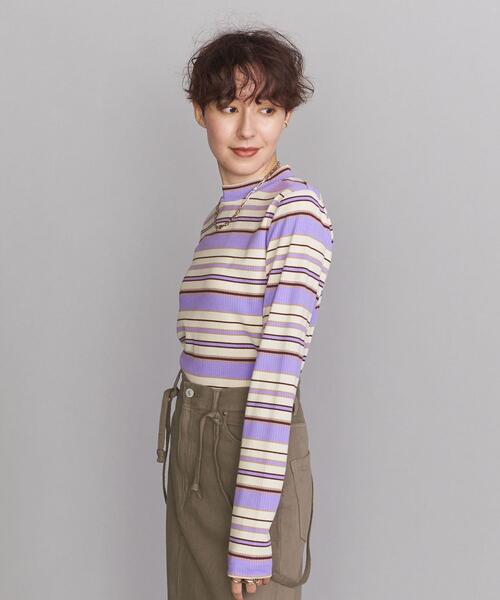 BEAUTY&YOUTH UNITED ARROWS(ビューティーアンドユースユナイテッドアローズ)の「BY マルチボーダーロングスリーブカットソー(Tシャツ/カットソー・レディース・ブラック/パープル/ブラウン・FREE)」の10枚目の写真