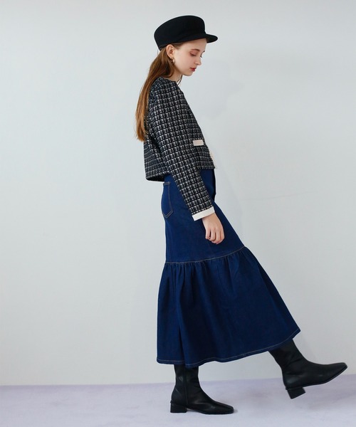 Seemi. byNICECLAUP( シーミーバイナイスクラップ)の「パイピングアソートジャケット〈セットアップスカート有り〉(その他アウター・レディース・グレー系その他/チェック/ブラック系その他・FREE)」の22枚目の写真