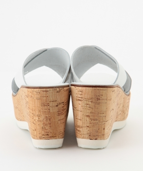 FABIO RUSCONI(ファビオルスコーニ)の「▼FABIO RUSCONI / クロス コルク ウェッジサンダル(サンダル・レディース・ホワイト/オリーブ・35/38/37/36)」の9枚目の写真