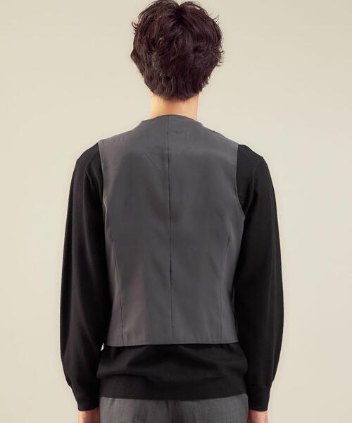 WORK TRIP OUTFITS GREEN LABEL RELAXING（ワークトリップアウトフィッツグリーンレーベル リラクシング）の「WTO TWPU サージ千鳥 5B スーツベスト -ウォッシャブル- ＊＊（スーツベスト・メンズ・ネイビー/ダークグレー・XS/42/XL/50/S/44/XXS/40/L/48/M/46）」の3枚目の写真