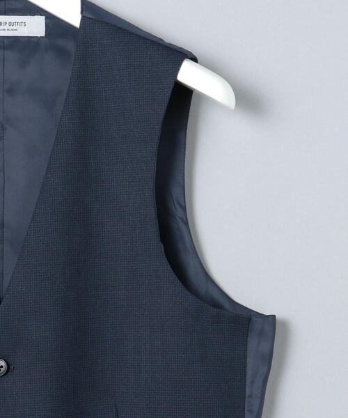 WORK TRIP OUTFITS GREEN LABEL RELAXING（ワークトリップアウトフィッツグリーンレーベル リラクシング）の「WTO TWPU サージ千鳥 5B スーツベスト -ウォッシャブル- ＊＊（スーツベスト・メンズ・ネイビー/ダークグレー・XS/42/XL/50/S/44/XXS/40/L/48/M/46）」の6枚目の写真