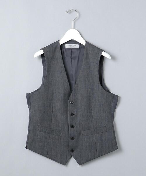 WORK TRIP OUTFITS GREEN LABEL RELAXING（ワークトリップアウトフィッツグリーンレーベル リラクシング）の「WTO TWPU サージ千鳥 5B スーツベスト -ウォッシャブル- ＊＊（スーツベスト・メンズ・ネイビー/ダークグレー・XS/42/XL/50/S/44/XXS/40/L/48/M/46）」の16枚目の写真