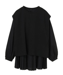 AMERICAN HOLIC | SET 裾プリーツブラウス+ポンチベスト(シャツ/ブラウス)