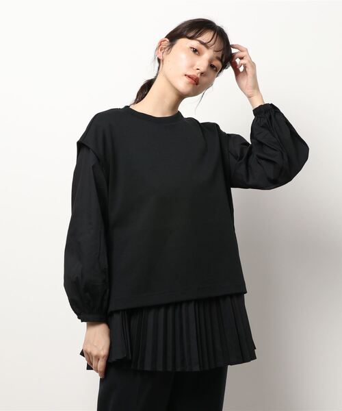 AMERICAN HOLIC(アメリカンホリック)の「SET 裾プリーツブラウス+ポンチベスト(シャツ/ブラウス・レディース・ブラック/オフホワイト・M/L)」の7枚目の写真