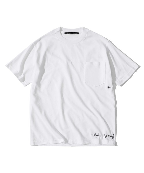 STUDIOUS(ステュディオス)の「【studio:AR.MouR】Embroidery logo pocket tee(Tシャツ/カットソー・メンズ・ホワイト/ブラック・SMALL/MEDIUM/LARGE/LL)」の2枚目の写真