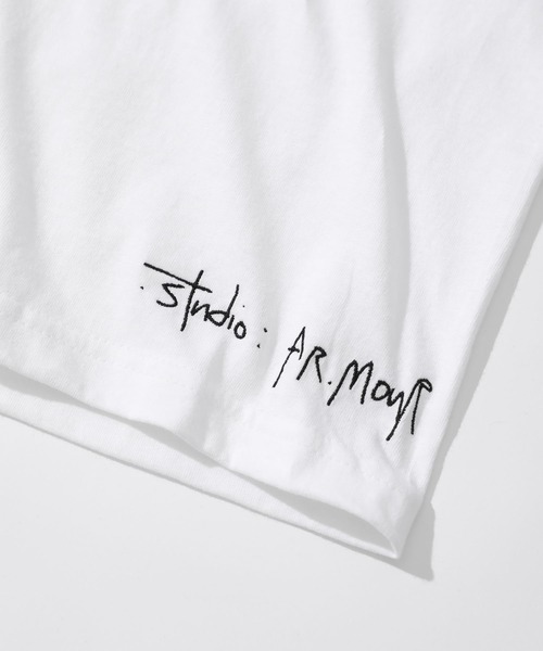 STUDIOUS(ステュディオス)の「【studio:AR.MouR】Embroidery logo pocket tee(Tシャツ/カットソー・メンズ・ホワイト/ブラック・SMALL/MEDIUM/LARGE/LL)」の5枚目の写真