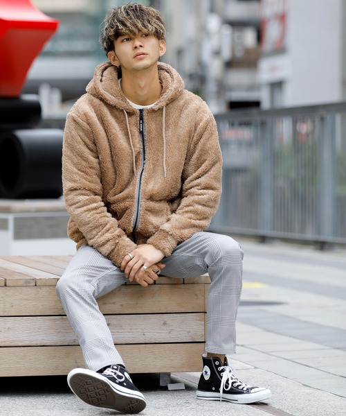 ADMIX/ATELIER SAB MEN(アドミックスアトリエサブメン)の「【no sweat.×ADMIX/ATELIER SAB MEN】コラボ ユニセックス シャギー ボア ジップアップ パーカー(パーカー・メンズ・ブラック/ベージュ/ネイビー/グレー・48/50)」の12枚目の写真