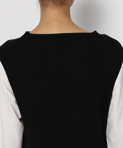 GLOBAL WORK（グローバルワーク）の「フハクドッキングベスト長袖/957997（Tシャツ/カットソー・レディース・ライトグレー/ブラック/カーキ・FREE）」の9枚目の写真