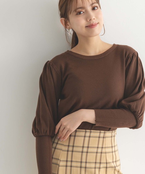 fifth(フィフス)の「ハイゲージボリュームスリーブニット(ニット/セーター・レディース・ブラウン/ブラック・MEDIUM)」の18枚目の写真