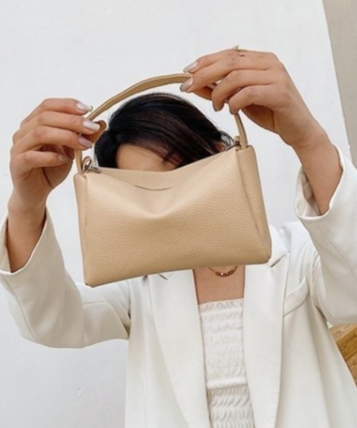 SETUP7（セットアップセブン）の「【SETUP7】ボックスシンプル手提げバッグ KNF ※（ハンドバッグ・レディース・ホワイト/ブラック/ベージュ/ピンク/オレンジ・FREE）」の17枚目の写真