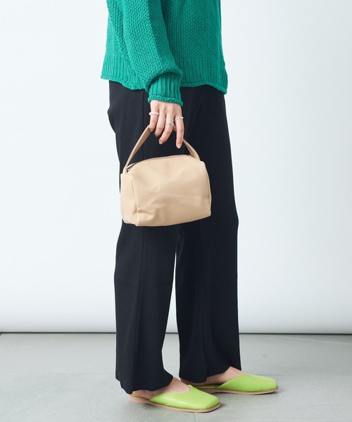 SETUP7（セットアップセブン）の「【SETUP7】ボックスシンプル手提げバッグ KNF ※（ハンドバッグ・レディース・ホワイト/ブラック/ベージュ/ピンク/オレンジ・FREE）」の14枚目の写真