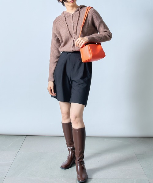 SETUP7（セットアップセブン）の「【SETUP7】ボックスシンプル手提げバッグ KNF ※（ハンドバッグ・レディース・ホワイト/ブラック/ベージュ/ピンク/オレンジ・FREE）」の22枚目の写真