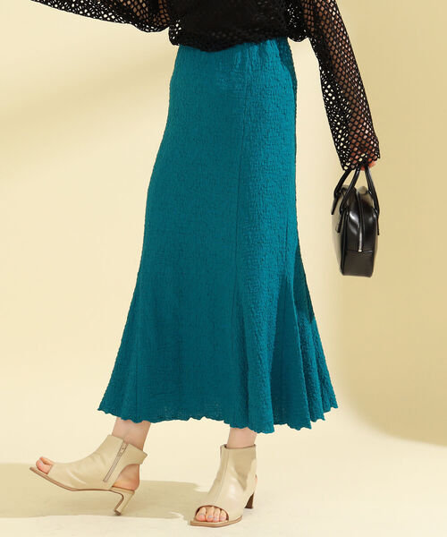 Ray BEAMS（レイビームス）の「Ray BEAMS / シャーリング マーメイド スカート（スカート・レディース・ブルー系その他3/ブラック/イエロー・ONE SIZE）」の3枚目の写真