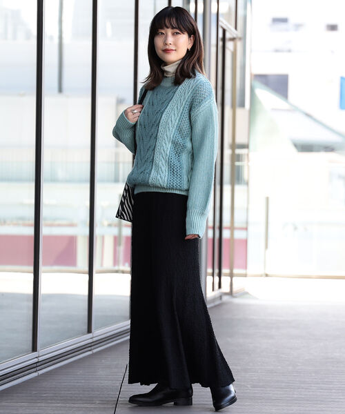 Ray BEAMS（レイビームス）の「Ray BEAMS / シャーリング マーメイド スカート（スカート・レディース・ブルー系その他3/ブラック/イエロー・ONE SIZE）」の10枚目の写真