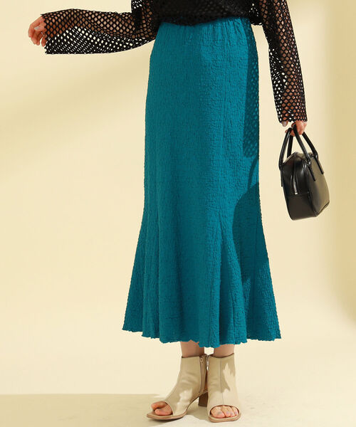 Ray BEAMS（レイビームス）の「Ray BEAMS / シャーリング マーメイド スカート（スカート・レディース・ブルー系その他3/ブラック/イエロー・ONE SIZE）」の19枚目の写真