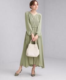 green label relaxing | カッセン ギャザー ワンピース(ワンピース)