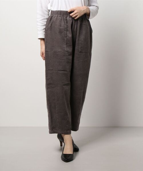 Samansa Mos2（サマンサ モスモス）の「太コーデュロイワイドパンツ（その他パンツ・レディース・オレンジ/ブルー/モカ/キナリ・ﾌﾘ-）」の9枚目の写真