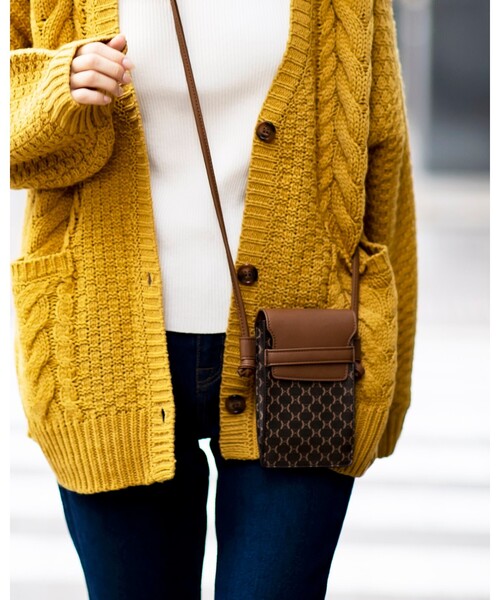 SHOO・LA・RUE（シューラルー）の「◆【カードケース付】スマートショルダー（ショルダーバッグ・レディース・ベージュ系/ブラック系4/ダークブラウン系・00）」の7枚目の写真