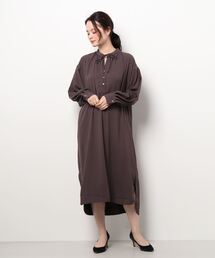 NICOLE white | スタンドギャザーワンピース(ワンピース)