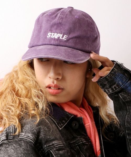 staple(ステイプル)の「【STAPLE】ウォッシュ加工キャップ(キャップ・メンズ・ブラック/パープル/オリーブ/ネイビー・FREE)」の1枚目の写真