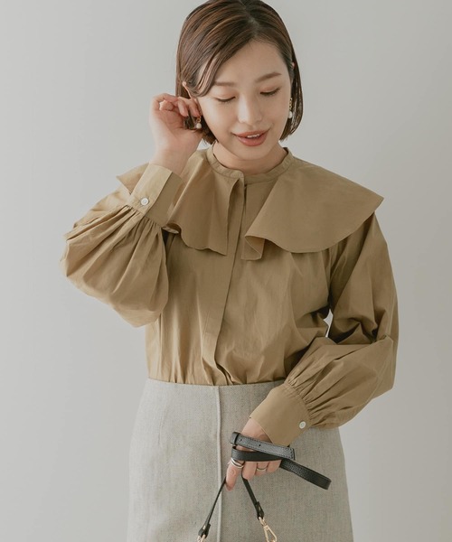 ビッグカラー　ブラウス F by ROSSO（エフバイロッソ）の「F by ROSSO ビッグカラーブラウス