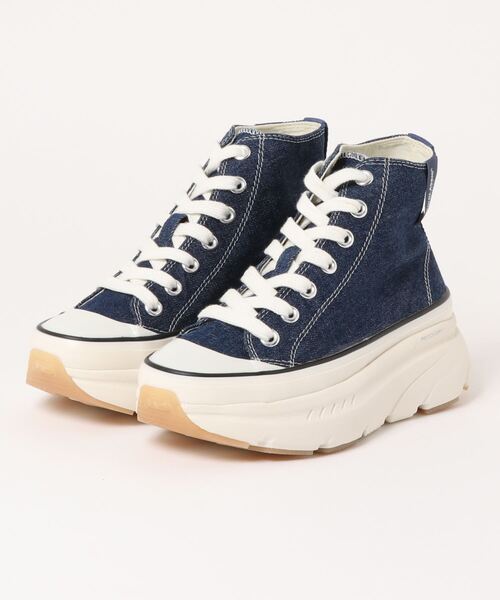 AKIII CLASSIC（アキクラシック）の「AKIII CLASSIC アキクラシック RECOVERY COTTON HIGH レディーススニーカー (リカバリーコットンハイ) AKC-0038（スニーカー・レディース・ホワイト/ブラック/インディゴブルー・24.0cm/23.0cm/24.5cm/23.5cm/25.0cm）」の3枚目の写真