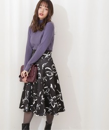 PROPORTION BODY DRESSING | モノトーンフラワースカート / 1212120101(スカート)