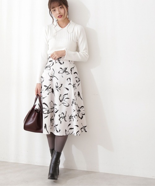 PROPORTION BODY DRESSING（プロポーションボディドレッシング）の「モノトーンフラワースカート / 1212120101（スカート・レディース・ブラック/ホワイト系その他・SMALL/X-SMALL/MEDIUM）」の20枚目の写真