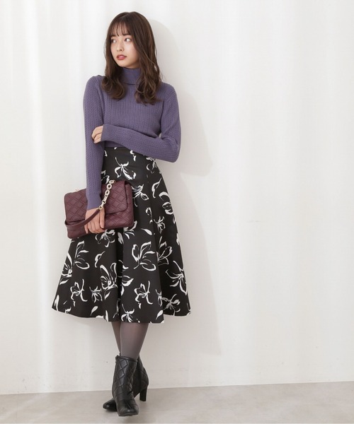 PROPORTION BODY DRESSING（プロポーションボディドレッシング）の「モノトーンフラワースカート / 1212120101（スカート・レディース・ブラック/ホワイト系その他・SMALL/X-SMALL/MEDIUM）」の15枚目の写真