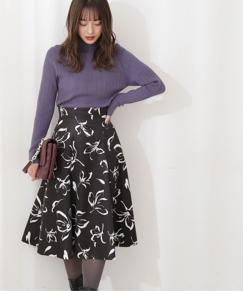 PROPORTION BODY DRESSING（プロポーションボディドレッシング）の「モノトーンフラワースカート / 1212120101（スカート・レディース・ブラック/ホワイト系その他・SMALL/X-SMALL/MEDIUM）」の16枚目の写真