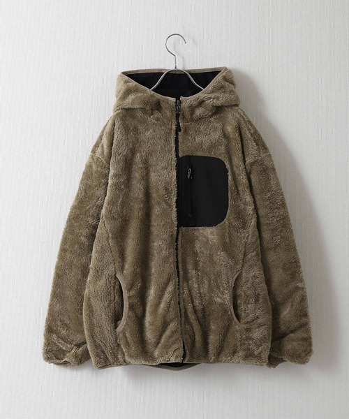 ZIP FIVE（ジップファイブ）の「【ZIP FIVE】ファーナイロン リバーシブルボアマウンテンパーカー（マウンテンパーカー・レディース・ホワイト×ブルー/ホワイト系/グレー系1/ベージュ系/ネイビー系/グレー系・X-LARGE/MEDIUM/LARGE）」の5枚目の写真