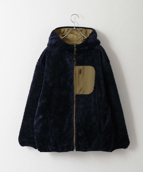 ZIP FIVE（ジップファイブ）の「【ZIP FIVE】ファーナイロン リバーシブルボアマウンテンパーカー（マウンテンパーカー・レディース・ホワイト×ブルー/ホワイト系/グレー系1/ベージュ系/ネイビー系/グレー系・X-LARGE/MEDIUM/LARGE）」の6枚目の写真