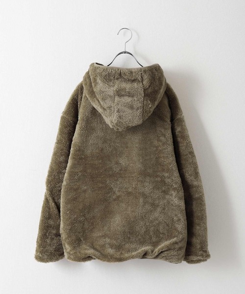 ZIP FIVE（ジップファイブ）の「【ZIP FIVE】ファーナイロン リバーシブルボアマウンテンパーカー（マウンテンパーカー・レディース・ホワイト×ブルー/ホワイト系/グレー系1/ベージュ系/ネイビー系/グレー系・X-LARGE/MEDIUM/LARGE）」の12枚目の写真