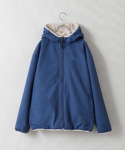 ZIP FIVE（ジップファイブ）の「【ZIP FIVE】ファーナイロン リバーシブルボアマウンテンパーカー（マウンテンパーカー・レディース・ホワイト×ブルー/ホワイト系/グレー系1/ベージュ系/ネイビー系/グレー系・X-LARGE/MEDIUM/LARGE）」の20枚目の写真