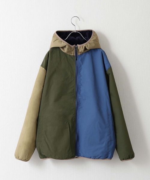 ZIP FIVE（ジップファイブ）の「【ZIP FIVE】ファーナイロン リバーシブルボアマウンテンパーカー（マウンテンパーカー・レディース・ホワイト×ブルー/ホワイト系/グレー系1/ベージュ系/ネイビー系/グレー系・X-LARGE/MEDIUM/LARGE）」の21枚目の写真