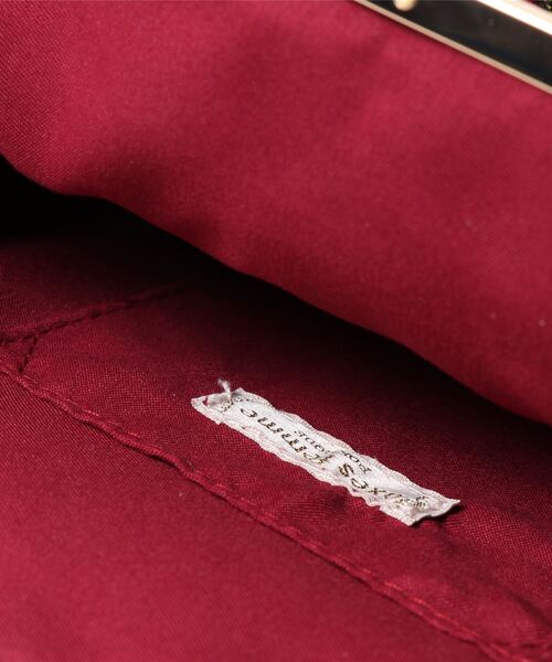 axes femme POETIQUE（アクシーズファムポエティック）の「刺繍がま口ベロアポシェット（ショルダーバッグ・レディース・ブラック/ミント・MEDIUM）」の5枚目の写真