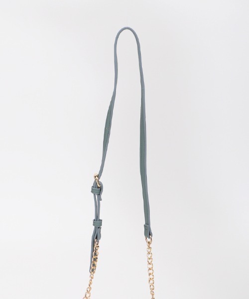 axes femme POETIQUE（アクシーズファムポエティック）の「刺繍がま口ベロアポシェット（ショルダーバッグ・レディース・ブラック/ミント・MEDIUM）」の13枚目の写真