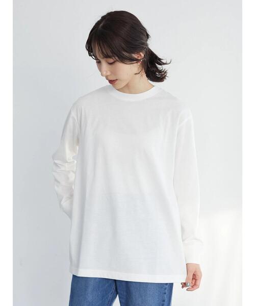 Green　Parks（グリーンパークス）の「裾ストレートホワイトインナー＊（Tシャツ/カットソー・レディース・オフホワイト・FREE）」の19枚目の写真