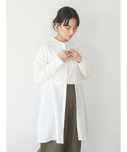 Green　Parks（グリーンパークス）の「裾ストレートホワイトインナー＊（Tシャツ/カットソー・レディース・オフホワイト・FREE）」の11枚目の写真