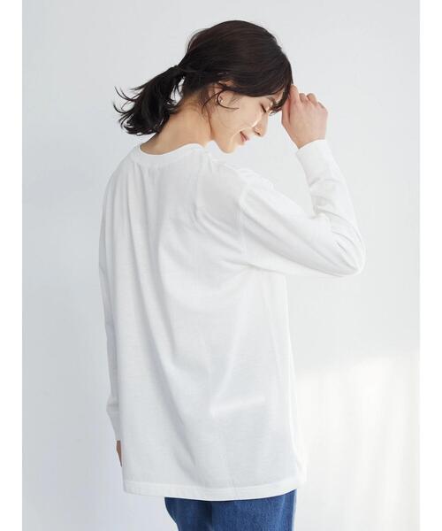 Green　Parks（グリーンパークス）の「裾ストレートホワイトインナー＊（Tシャツ/カットソー・レディース・オフホワイト・FREE）」の9枚目の写真