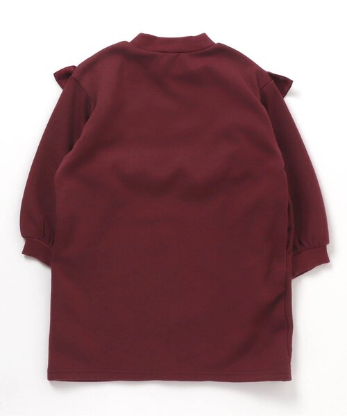 apres les cours(アプレレクール)の「フリル切替裏シャギーワンピース(ワンピース・キッズ・ピンク/ブラック/エンジ/ミント・110/140/80/100/90/130/120)」の7枚目の写真