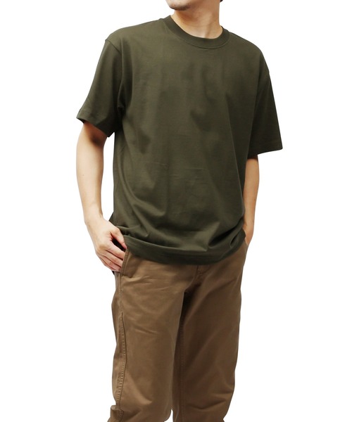 HANES(ヘインズ)の「BEEFY-T Hanes/ヘインズ クルーネック Tシャツ メンズ 半袖 カットソー 綿100 無地 レディース ユニセックス(Tシャツ/カットソー・メンズ・ホワイト/ブラック/レッド/グレー/パープル/ネイビー系/カーキ/グリーン/グレー系1/グレー系・SMALL/MEDIUM/LARGE/X-LARGE/X-SMALL)」の13枚目の写真