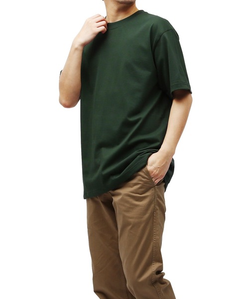 HANES(ヘインズ)の「BEEFY-T Hanes/ヘインズ クルーネック Tシャツ メンズ 半袖 カットソー 綿100 無地 レディース ユニセックス(Tシャツ/カットソー・メンズ・ホワイト/ブラック/レッド/グレー/パープル/ネイビー系/カーキ/グリーン/グレー系1/グレー系・SMALL/MEDIUM/LARGE/X-LARGE/X-SMALL)」の14枚目の写真