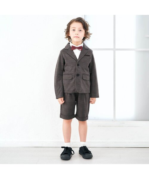 apres les cours（アプレレクール）の「フォーマルハーフパンツ 5分丈（その他パンツ・キッズ・グレー・90/100/110/120/130）」の2枚目の写真