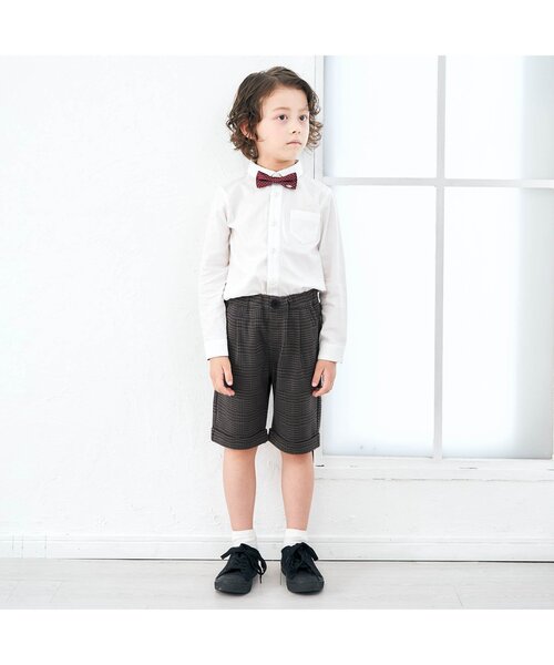 apres les cours（アプレレクール）の「フォーマルハーフパンツ 5分丈（その他パンツ・キッズ・グレー・90/100/110/120/130）」の5枚目の写真