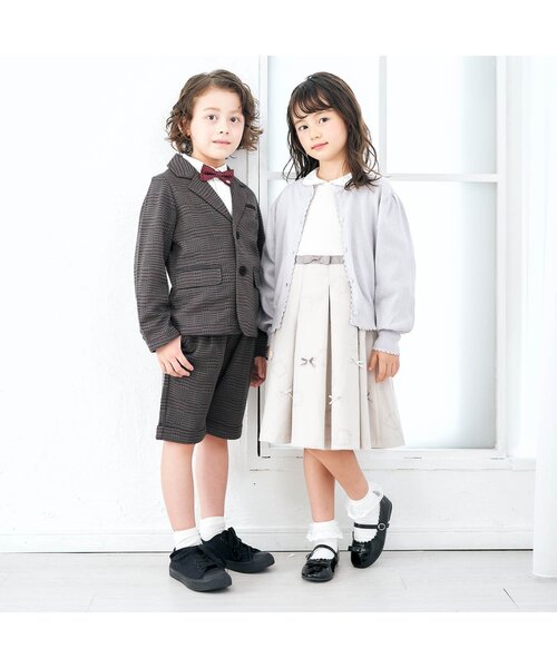 apres les cours（アプレレクール）の「フォーマルハーフパンツ 5分丈（その他パンツ・キッズ・グレー・90/100/110/120/130）」の6枚目の写真